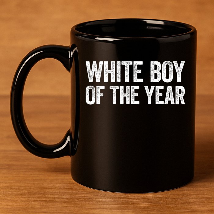White Boy Of The Year Funny Statement 11oz C Handle Ceramic Mug