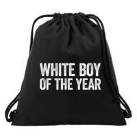 White Boy Of The Year Funny Statement Drawstring Bag