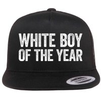 White Boy Of The Year Funny Statement Flat Bill Trucker Hat