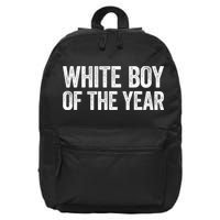 White Boy Of The Year Funny Statement 16 in Basic Backpack