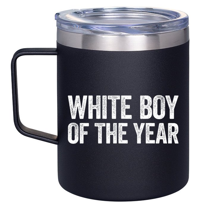 White Boy Of The Year Funny Statement 12oz Stainless Steel Coffee Mug