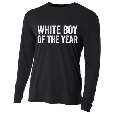 White Boy Of The Year Funny Statement Cooling Performance Long Sleeve Crew