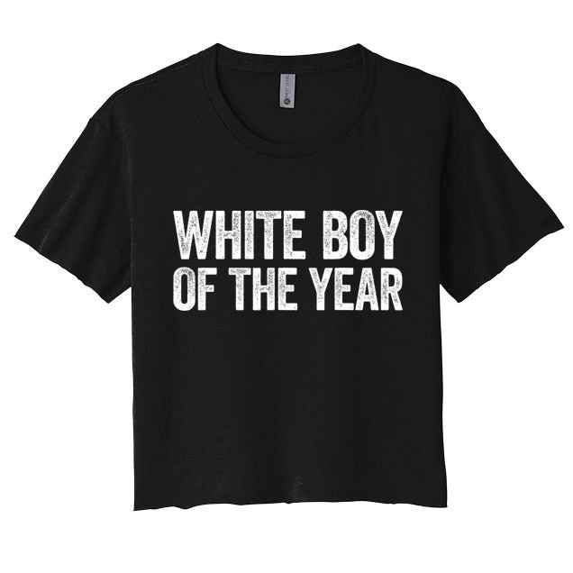 White Boy Of The Year Funny Statement Crop Top