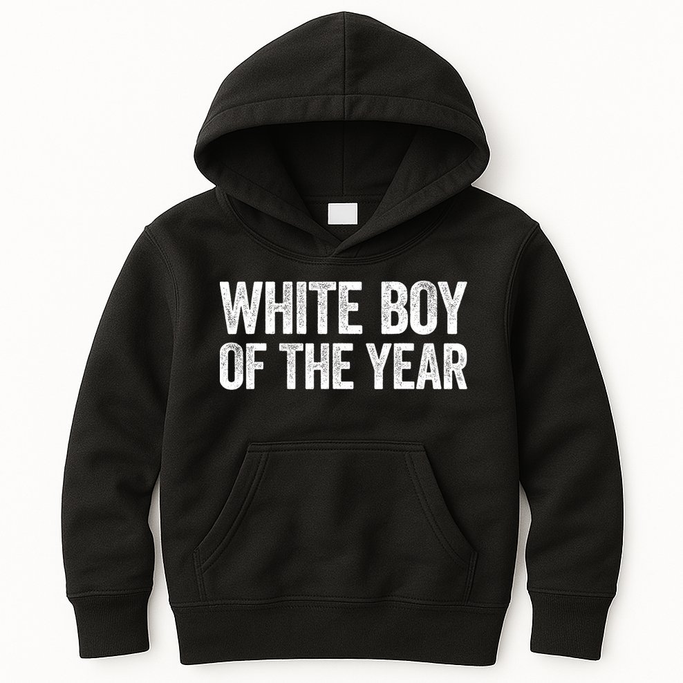 White Boy Of The Year Funny Statement Kids Hoodie