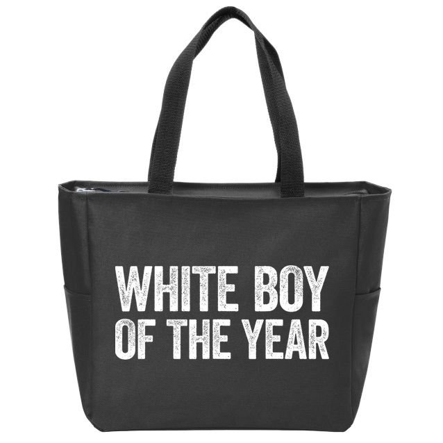 White Boy Of The Year Funny Statement Zip Tote Bag