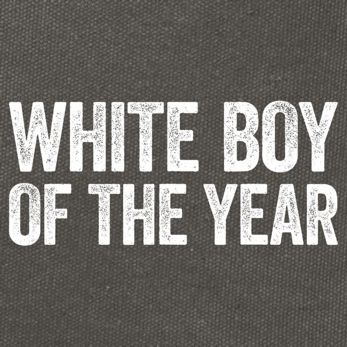 White Boy Of The Year Funny Statement Cotton Canvas Backpack