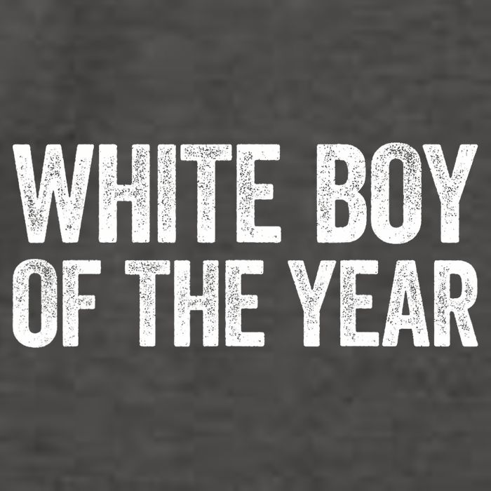 White Boy Of The Year Funny Statement Vector Backpack