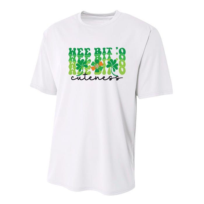 Wee Bit O Cuteness St Patrick's Day Womens Performance Sprint T-Shirt