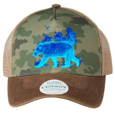 Wild Bear On Fire Legacy Tie Dye Trucker Hat