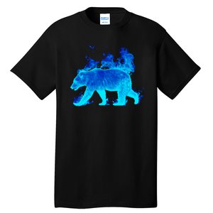 Wild Bear On Fire Tall T-Shirt