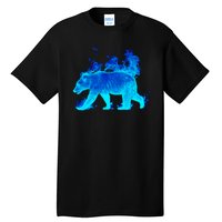 Wild Bear On Fire Tall T-Shirt