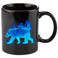 Wild Bear On Fire 11oz C Handle Ceramic Mug