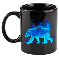 Wild Bear On Fire 11oz C Handle Ceramic Mug