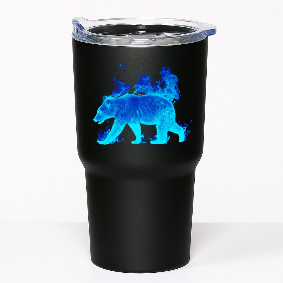 Wild Bear On Fire Tumbler