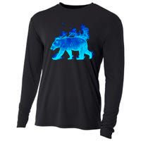 Wild Bear On Fire Cooling Performance Long Sleeve Crew