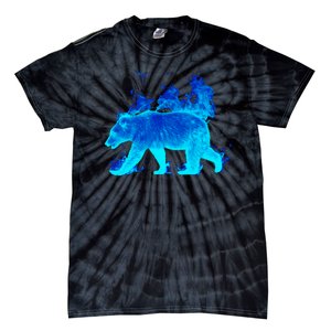 Wild Bear On Fire Tie-Dye T-Shirt