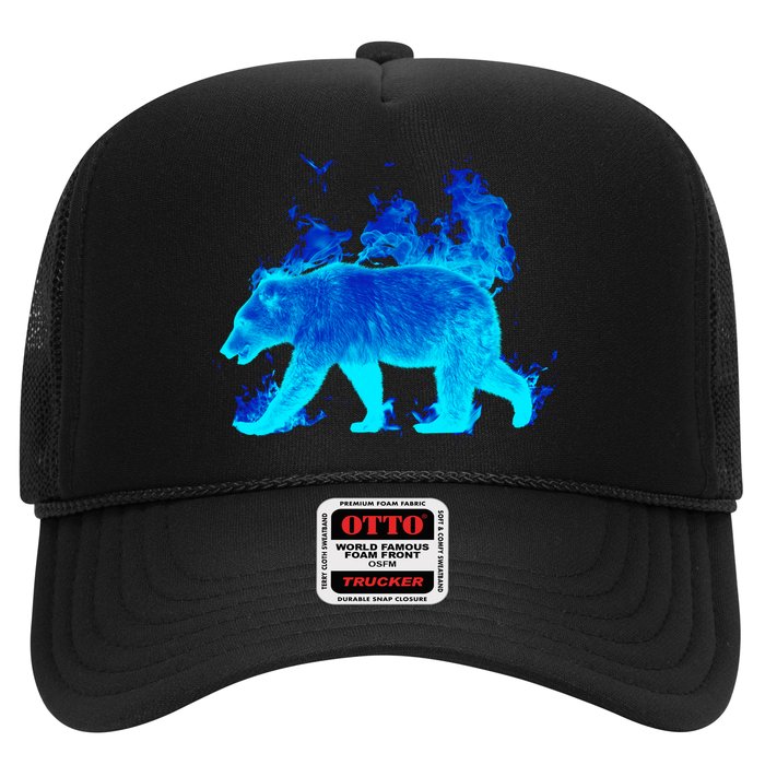 Wild Bear On Fire Trucker Hat