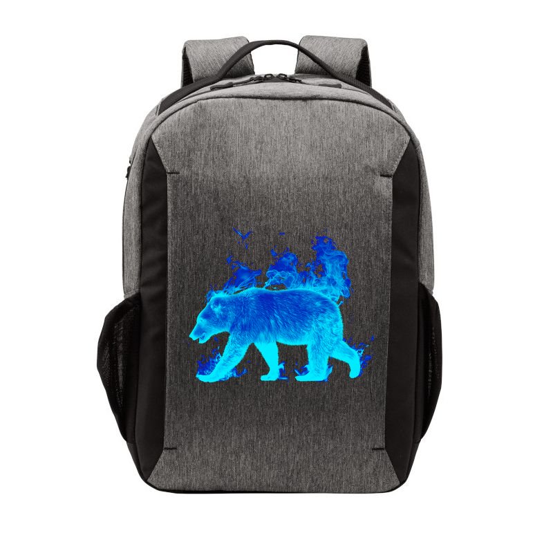 Wild Bear On Fire Vector Backpack