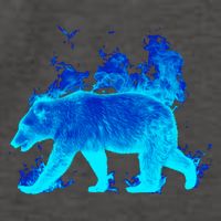 Wild Bear On Fire Vector Backpack