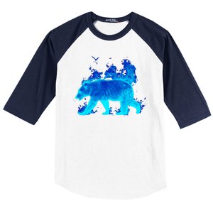 Wild Bear On Fire Baseball Sleeve Shirt