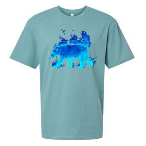 Wild Bear On Fire Sueded Cloud Jersey T-Shirt