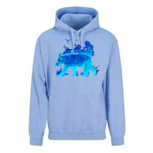 Wild Bear On Fire Unisex Surf Hoodie