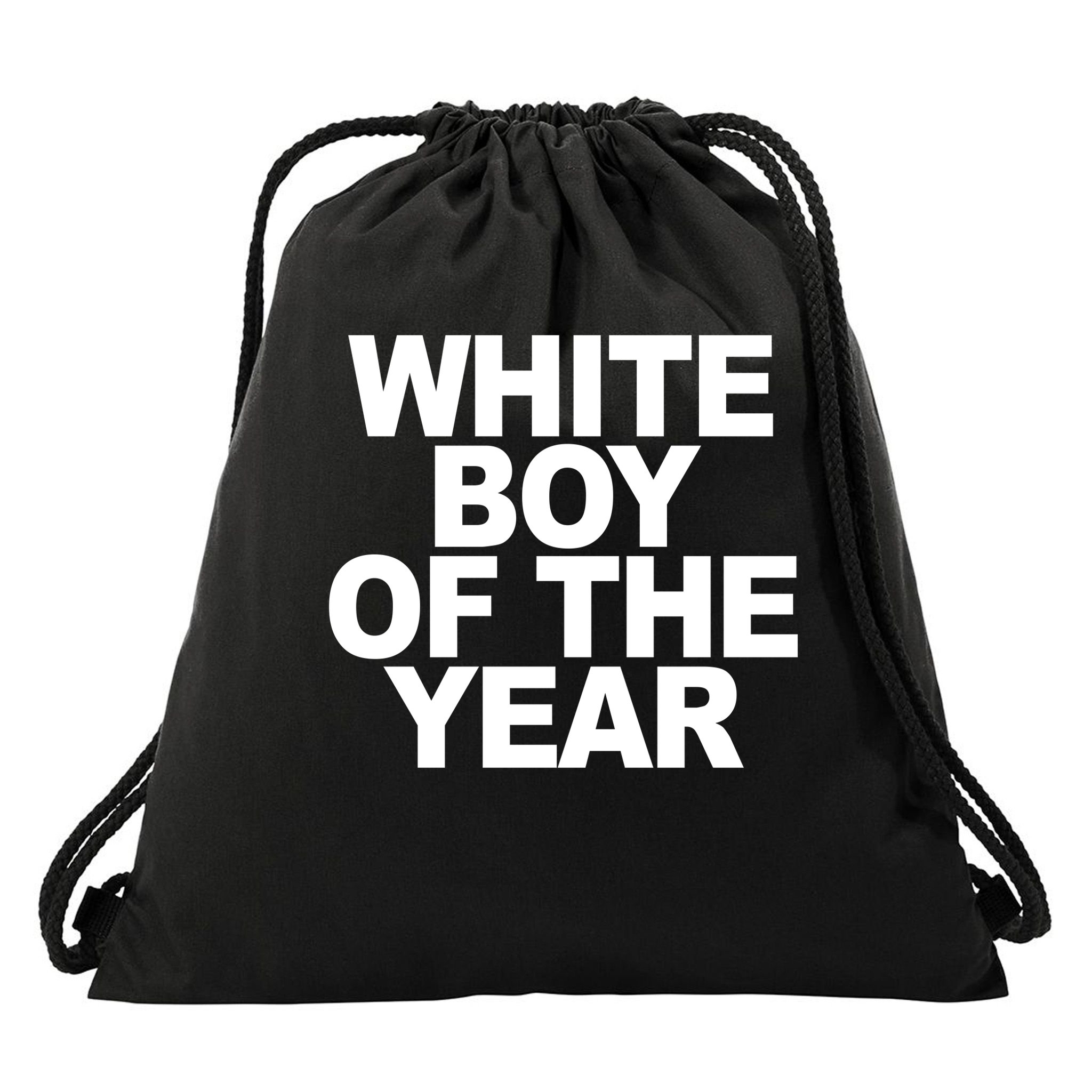White Boy Of The Year Drawstring Bag