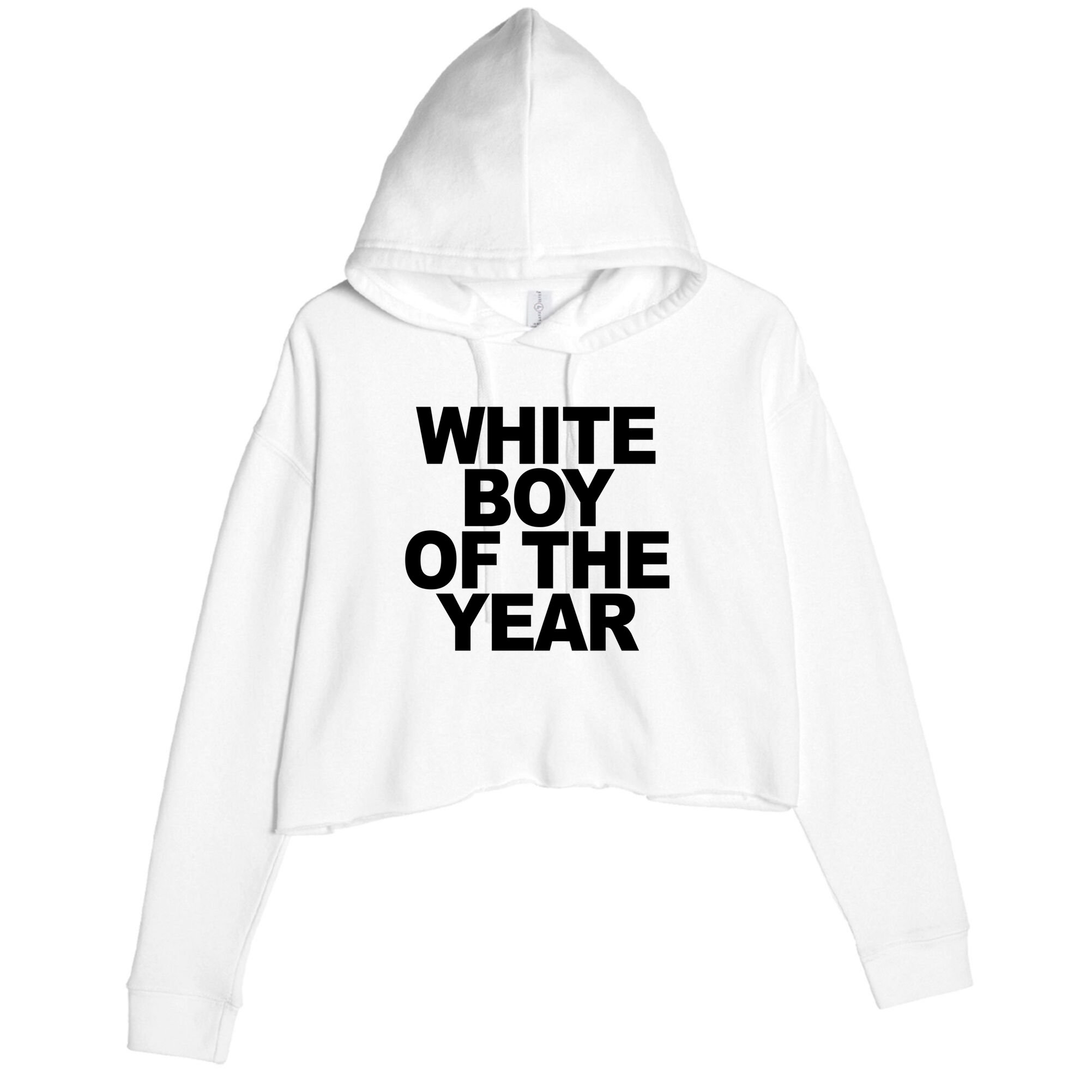 White Boy Of The Year Crop Fleece Hoodie