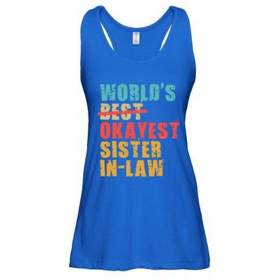 Worlds Best Okayest Sisterinlaw Acy010b Gift Ladies Essential Flowy Tank