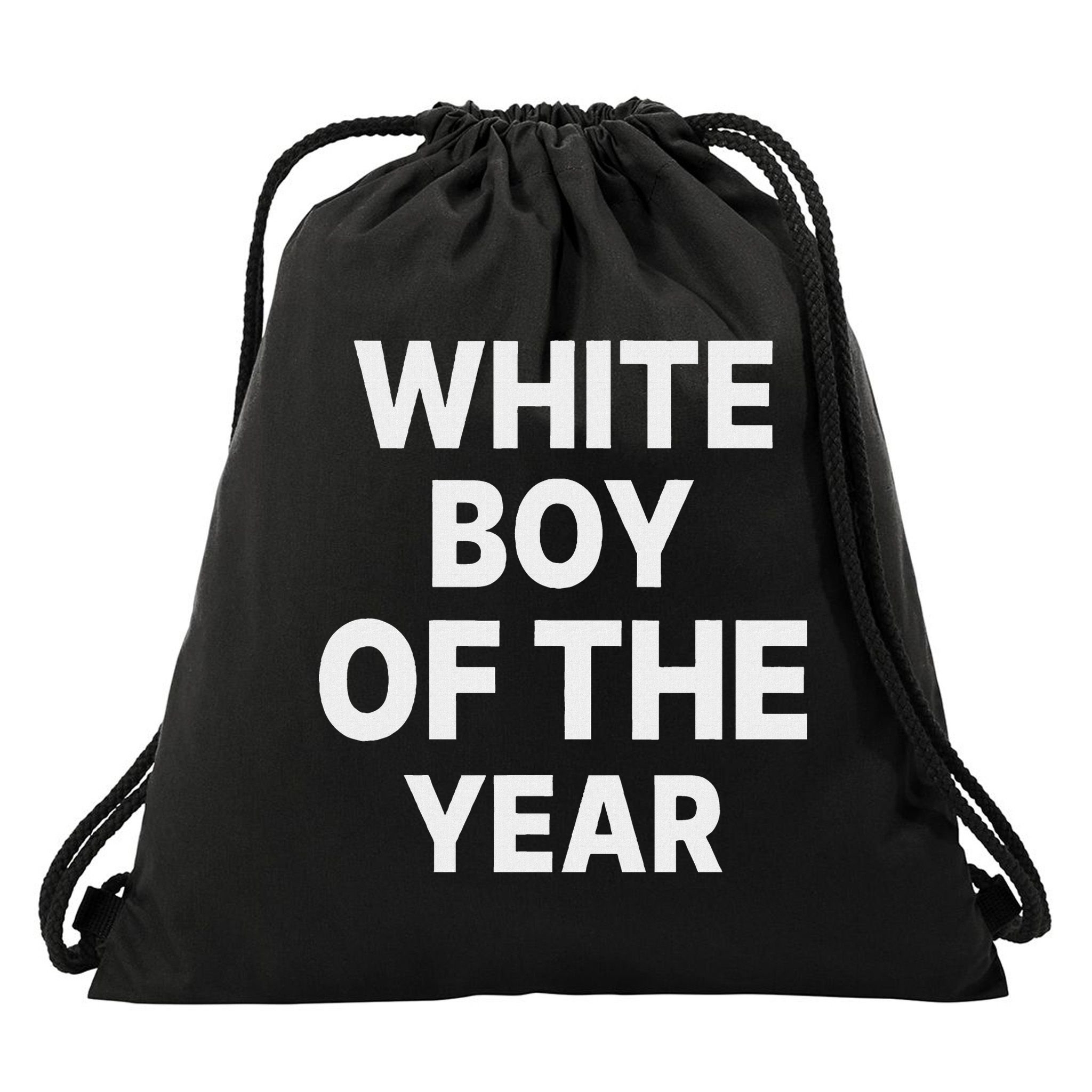 White Boy Of The Year Drawstring Bag