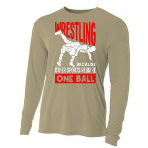 Wrestling Because Other Sports Require One Ball Funny Cooling Performance Long Sleeve Crew