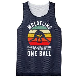 Wrestling Because Other Sports Only Require One Ball Mesh Reversible Basketball Jersey Tank