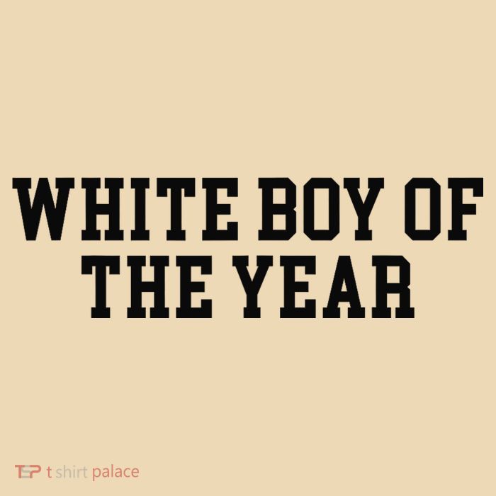 White Boy Of The Year Drawstring Bag