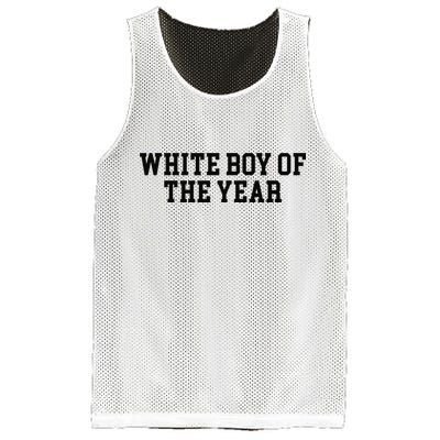 White Boy Of The Year Mesh Reversible Basketball Jersey Tank
