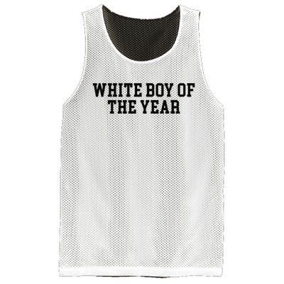 White Boy Of The Year Mesh Reversible Basketball Jersey Tank