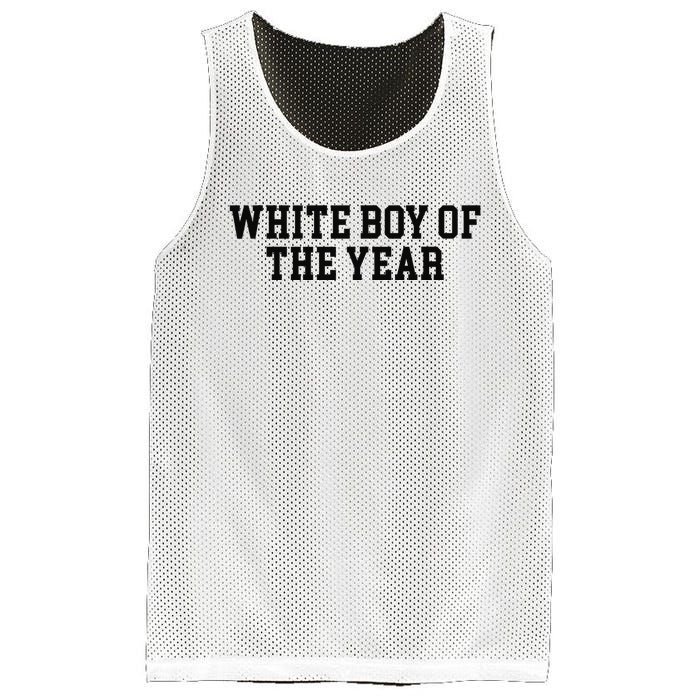 White Boy Of The Year Mesh Reversible Basketball Jersey Tank