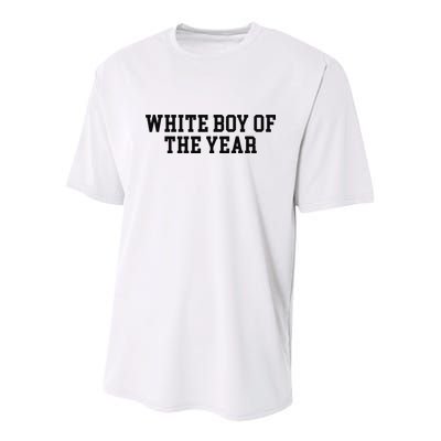 White Boy Of The Year Youth Performance Sprint T-Shirt