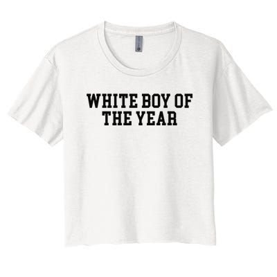 White Boy Of The Year Women's Crop Top Tee