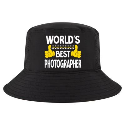 World's Best Photographer Job Title Profession Photographer Gift Cool Comfort Performance Bucket Hat