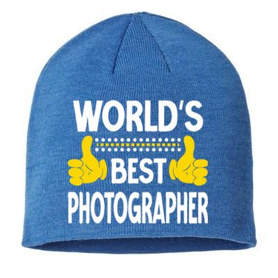 World's Best Photographer Job Title Profession Photographer Gift Sustainable Beanie