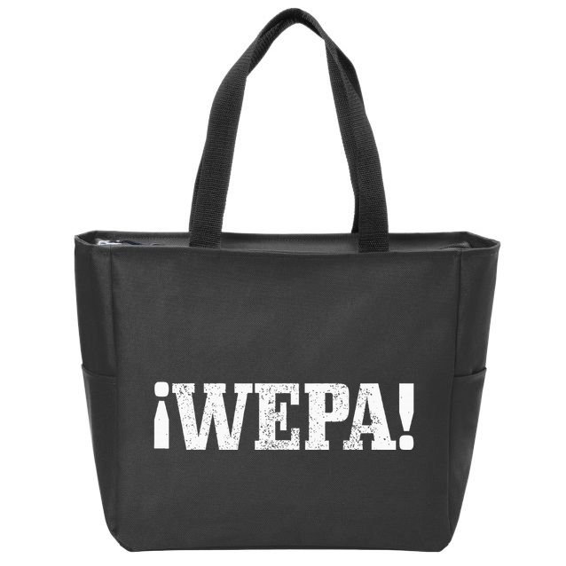 Wepa Boricua Puerto Rico Rican Latin Spanish Slang Funny Zip Tote Bag