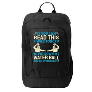 Water Ball Polo Team Swimming Sport Waterpolo Players City Backpack