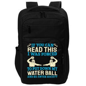 Water Ball Polo Team Swimming Sport Waterpolo Players Impact Tech Backpack