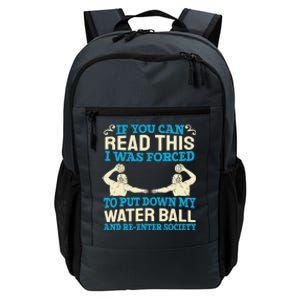 Water Ball Polo Team Swimming Sport Waterpolo Players Daily Commute Backpack