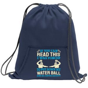 Water Ball Polo Team Swimming Sport Waterpolo Players Sweatshirt Cinch Pack Bag