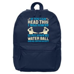 Water Ball Polo Team Swimming Sport Waterpolo Players 16 in Basic Backpack