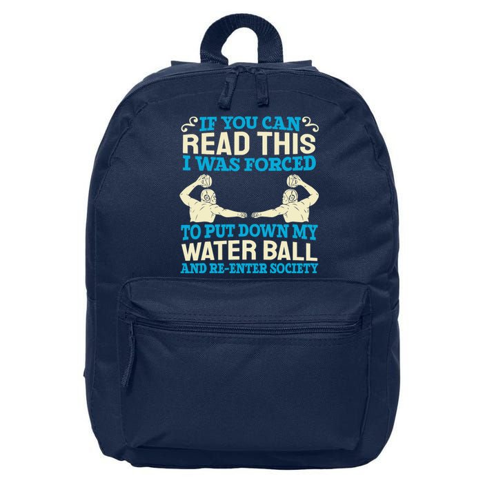 Water Ball Polo Team Swimming Sport Waterpolo Players 16 in Basic Backpack