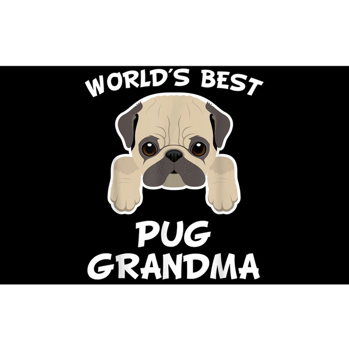 World's Best Pug Grandma Dog Granddog Bumper Sticker