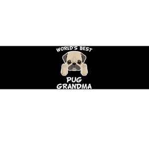 World's Best Pug Grandma Dog Granddog Bumper Sticker