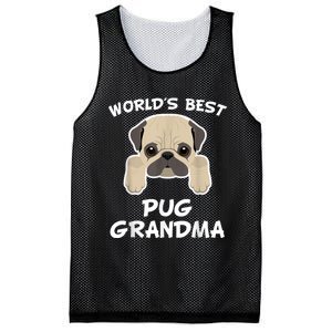 World's Best Pug Grandma Dog Granddog Mesh Reversible Basketball Jersey Tank